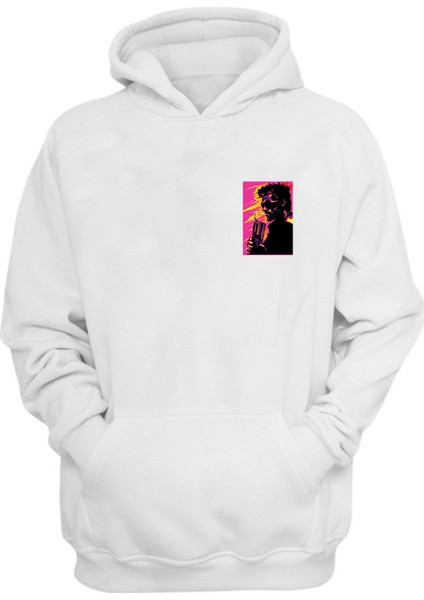 Unisex Tyler Durden Fıght Club Baskılı Beyaz Normal Kalıp Şardonlu Kalın Sweatshirt