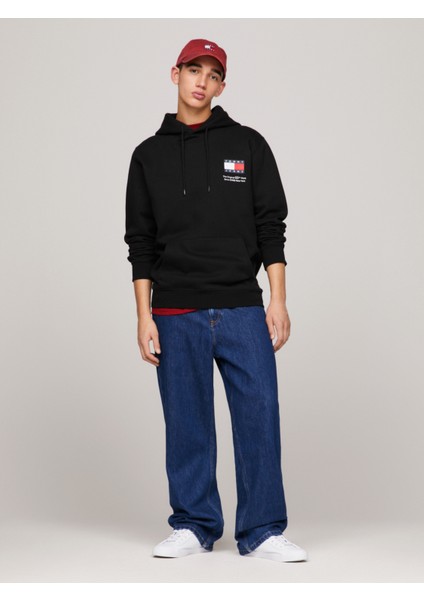 Tjm Reg Essential Flag Hoodie Erkek Sweatshirt