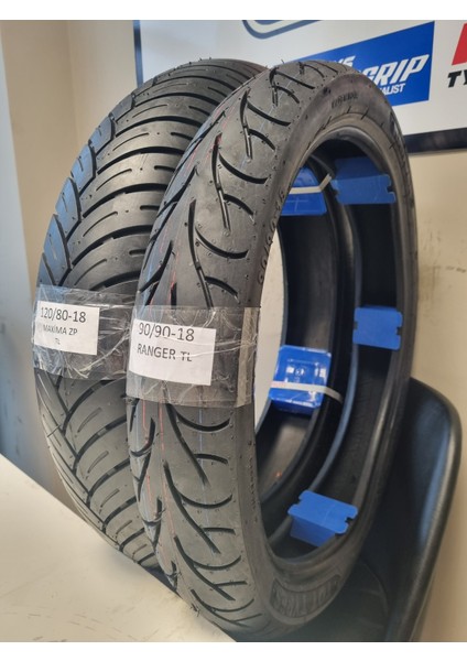 Maruti Tyres 120/80-18 ve 90/90-18 Motosiklet Lastik Takımı Tl (Tubeless - Dubleks) Maximaranger