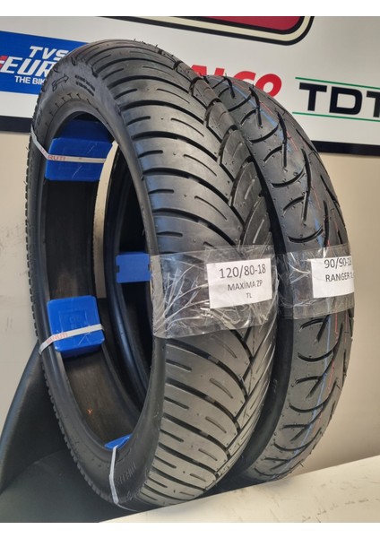 Maruti Tyres 120/80-18 ve 90/90-18 Motosiklet Lastik Takımı Tl (Tubeless - Dubleks) Maximaranger