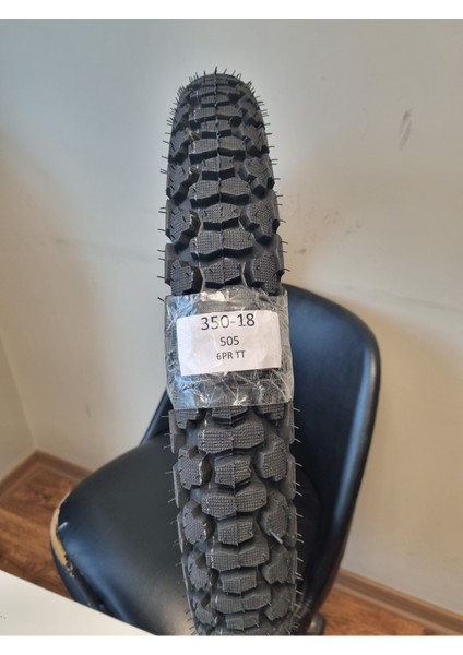 Maruti Tyres 350-18 Dubleks Motorsiklet Lastiği (Tl-Tubeless ) 505B1