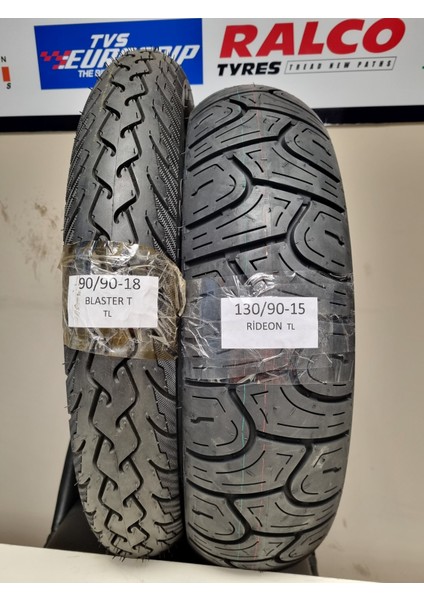 Chopper Motorsiklet Lastiği Takım 130/90-15 ve 90/90-18 Rideonblastert