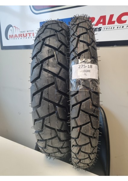 Maruti Tyres Set 110/90-16 ve 275-18 Ön ve Arka Kanuni Seyhan 150C, Suzuki GN125 ,mondial Kt 125 Alegreset2