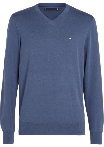 Tommy Hilfiger Classıc Cotton V Neck Erkek Kazak