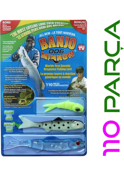 Banjo minnow Balık Yakalama Seti Suni Maket Balık Yem Silikon Yem Banjo Minnow