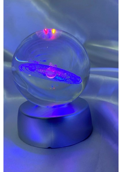 3D LED Işık Cam Küre Çok Işıklı Pilli Samanyolu Güneş Sistemi
