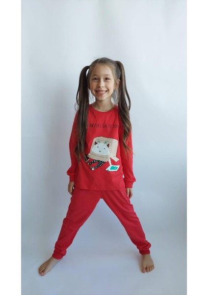 Unisex 4 Mevsim Çocuk Pijama Takımı