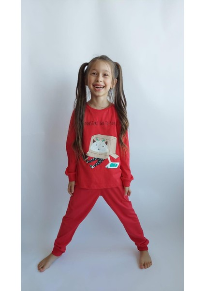 Unisex 4 Mevsim Çocuk Pijama Takımı modelleri