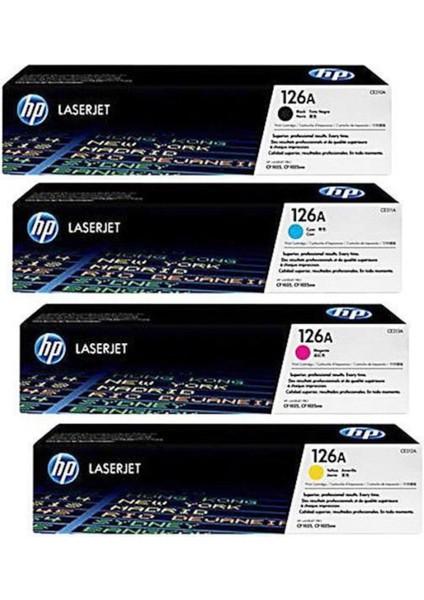 Hp 126A Orjinal Toner 4'lü Set CE310A-CE311A-CE312A-CE313A CP1025