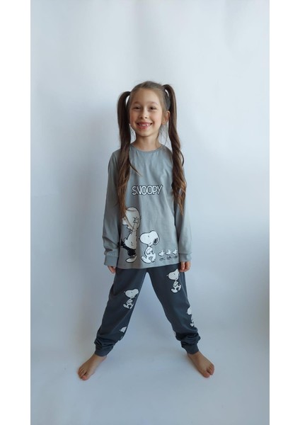 Unisex 4 Mevsim Çocuk Pijama Takımı