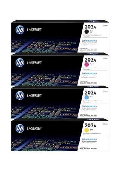 Hp 203A Orjinal Toner 4'lü Set CF540A-CF541A-CF542A-CF543A M254DW