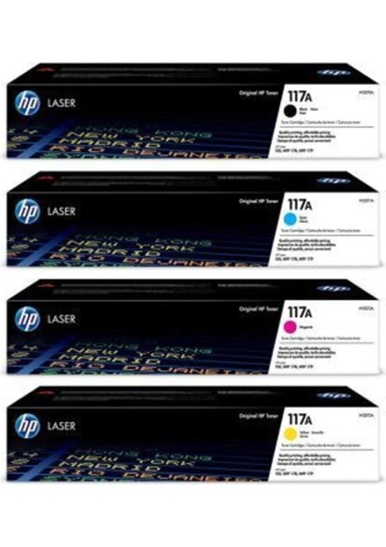 Hp (117A) W2070A / W2071A / W2072A / W2073A Orjinal Toner Takımı 4ZB95A