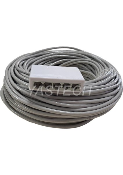 1 Giriş 4 Çıkışlı Internet Dağıtıcı Çoğaltıcı Port Kablolu+2 Adet 10 Metre Cat6 Kablo