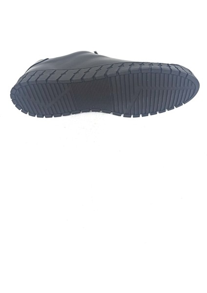 Siyah Deri Erkek Sneaker Ayakkabı