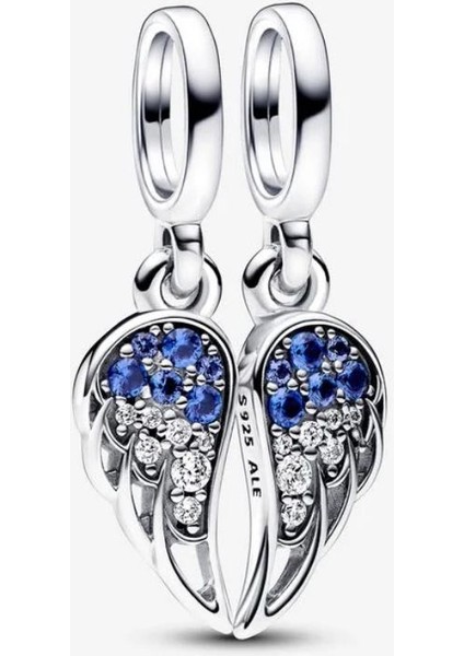 Işıltılı Ayrılabilir Melek Kanatları Sallantılı Charm