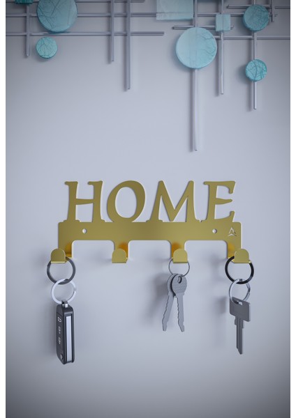 Home Yazılı Metal Anahtar Askısı Metal Anahtarlık Dekoratif Anahtar Askılığı