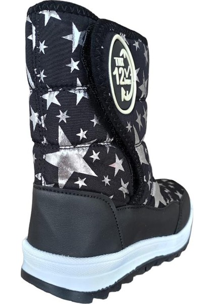 Dayanıklı, Su Geçirmez, Ortopedik, Cırtlı, Çocuk Kar Botu Ayakkabı SİYAH - BEYAZ fırsatları