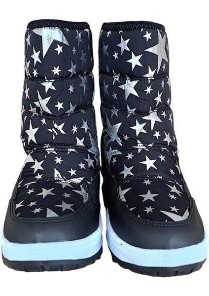 Dayanıklı, Su Geçirmez, Ortopedik, Cırtlı, Çocuk Kar Botu Ayakkabı SİYAH - BEYAZ indirimleri