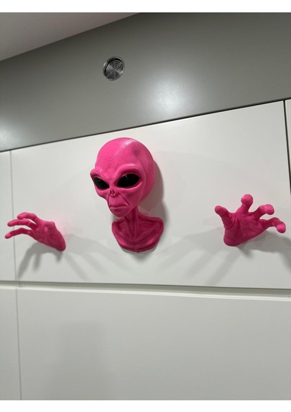 KemX3D Alien Uzaylı Duvar Dekorasyonu Veya Kulaklık Tutucu