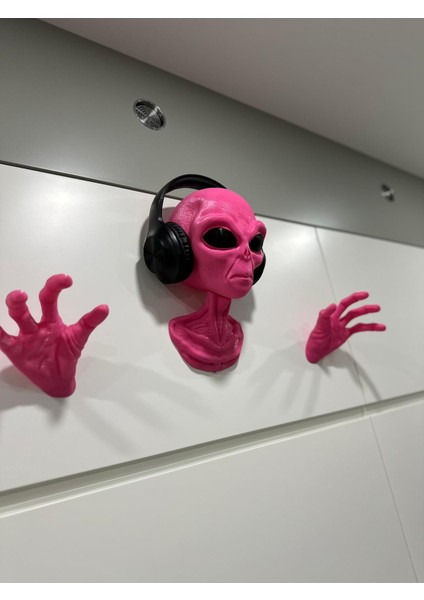 KemX3D Alien Uzaylı Duvar Dekorasyonu Veya Kulaklık Tutucu