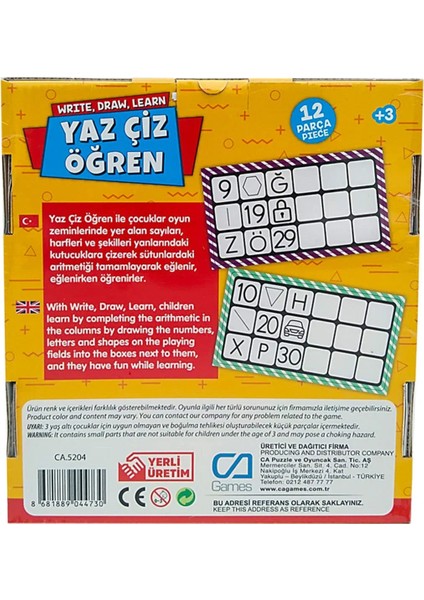 Yaz Çiz Öğren 5204