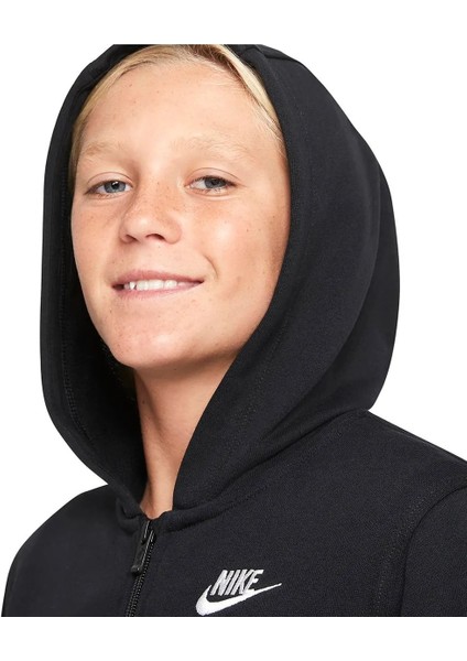 Sportswear Club Çocuk Siyah Günlük Stil Sweatshirt DD1698-010 modelleri