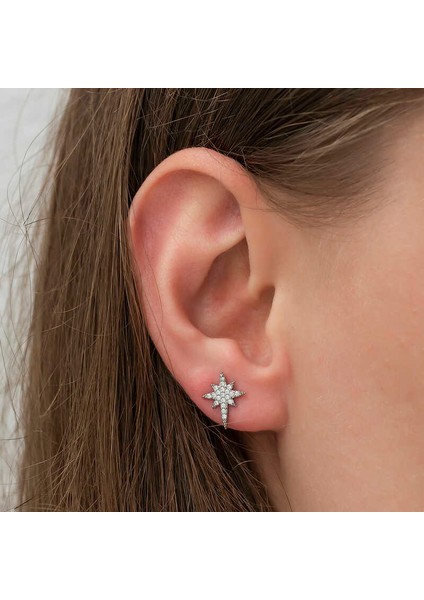 Gümüş Kutup Yıldızı Küpe fiyatları