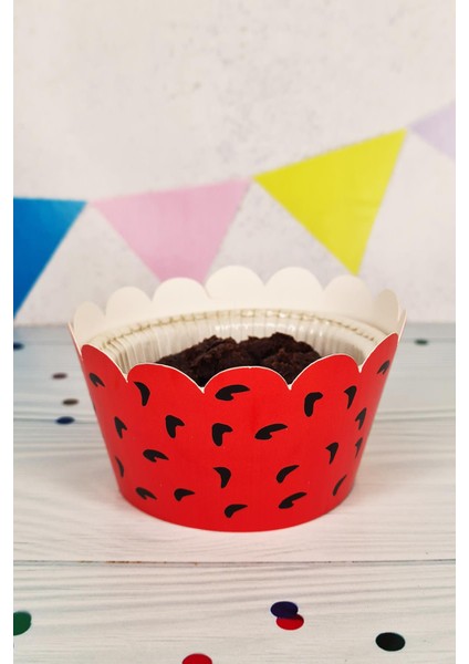 Çakıl Taş Devri Konsepti Cupcake Sargısı 10'lu