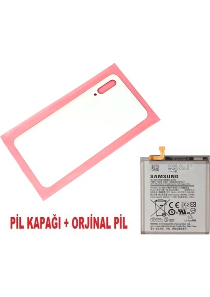 Samsung Galaxy A30S A307 Arka Pil Batarya Kapağı + Pil Beyaz