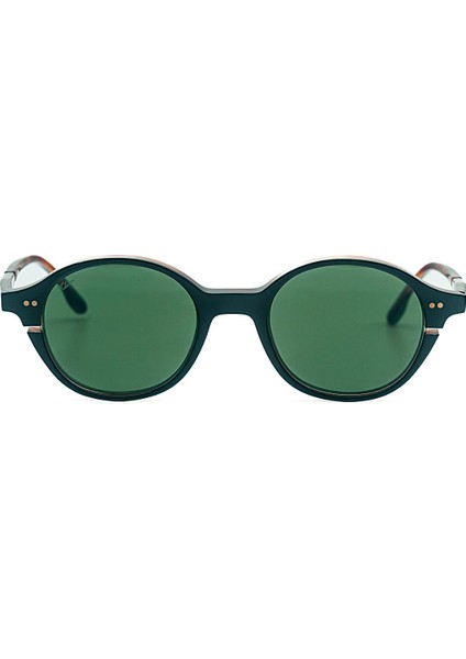 Mille C1 48 Unisex Yuvarlak Siyah Kahverengi Kemik Güneş Gözlüğü