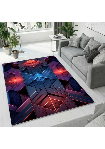 Dijital Baskı Dekoratif Kaymaz Taban Yıkanabilir Halı NO:1855 fiyatları