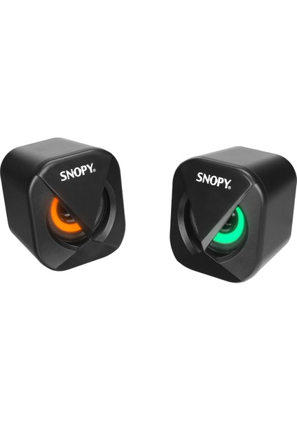 SN-83U 2.0 Mini LED Işıklı 2WX2CH Siyah USB Gaming Speaker Hoparlör