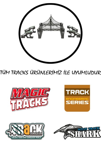 Kayyum Oyuncak Magic Tracks Aksesuarları Köprü, Taş Tünel, Taş Top Tüm Tracks Ürünleri Için Geçerlidir