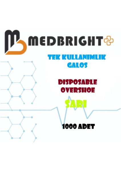 Tek Kullanımlık 1000 Adet Sarı Galoş