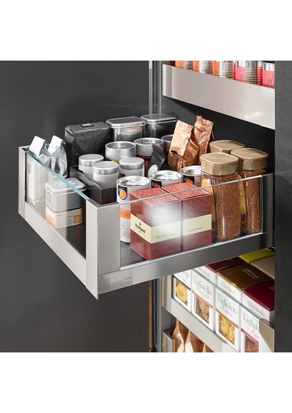 Iç Kiler Çekmecesi Legrabox Free C Yüksek Camlı Yanak Önü Camlı 50 Cm. Frenli Blumotion Orion Gri Antrasit