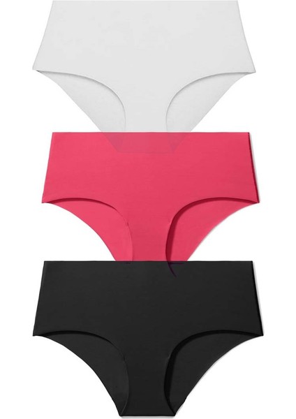 Kadın Lazer Kesim Yüksek Bel Külot 3 Adet