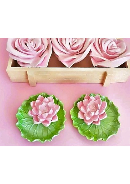 3 Boyutlu Tütsülük Lotus Çiçek, Yaprak Üstünde Nilüfer Çiçeği Silikon Kalıp K-617 fırsatları