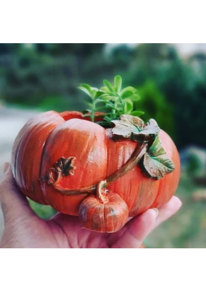 Yavrulu Büyük Kabak Saksı Silikon Kalıp K-546