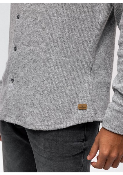 Regular Fit Düğmeli Yaka Düz Açık Gri Erkek Gömlek B33W22011 indirimleri