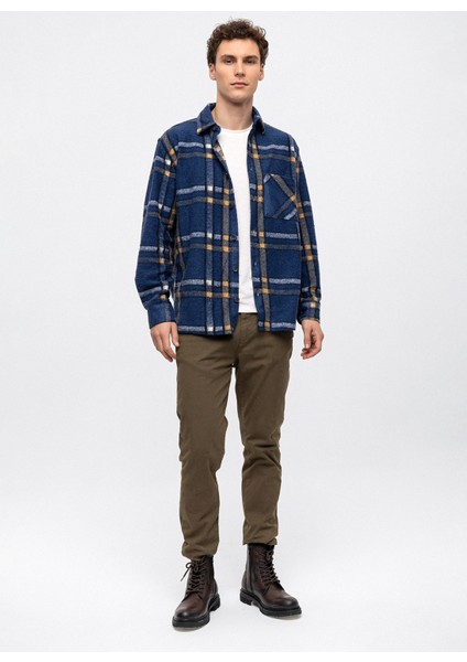 Lacivert Oversize Fit Oduncu Gömlek indirimleri