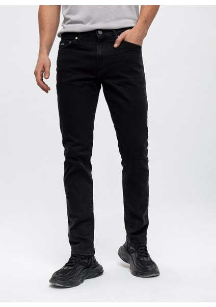 Siyah Slim Fit 5 Cepli Pamuklu Denim Pantolon modelleri