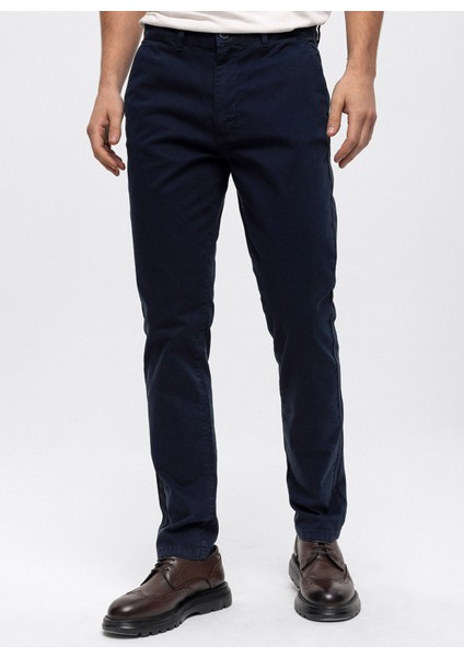 Lacivert Slim Fit Pamuklu Chino Pantolon fiyatları