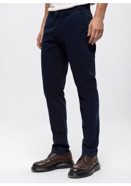 Lacivert Slim Fit Pamuklu Chino Pantolon modelleri