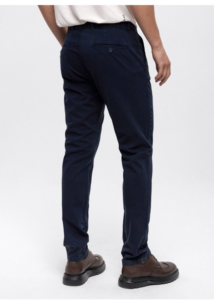 Lacivert Slim Fit Pamuklu Chino Pantolon indirimleri