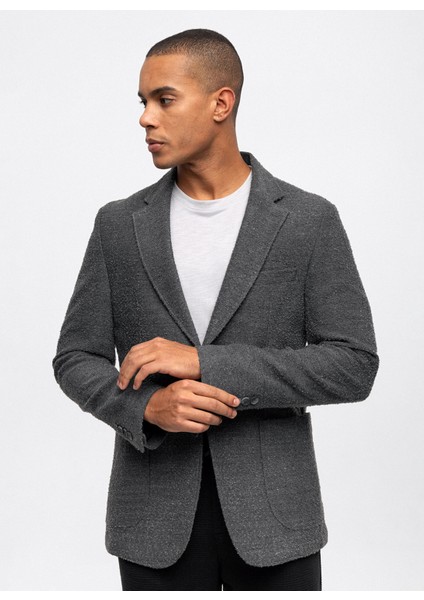 Antrasit Slim Fit Mono Yaka Ceket indirimleri