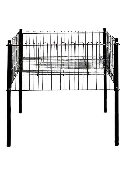 2 Adet Siyah 60X80 cm Profesyonel Portatif Kampanya Sepeti, Profil Ayaklı ve Çok Amaçlı Sepet