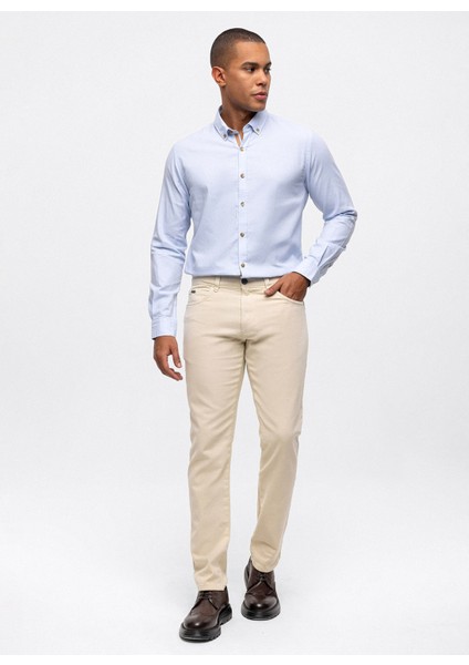 Slim Fit Koyu Bej Erkek Pantolon B33W32000