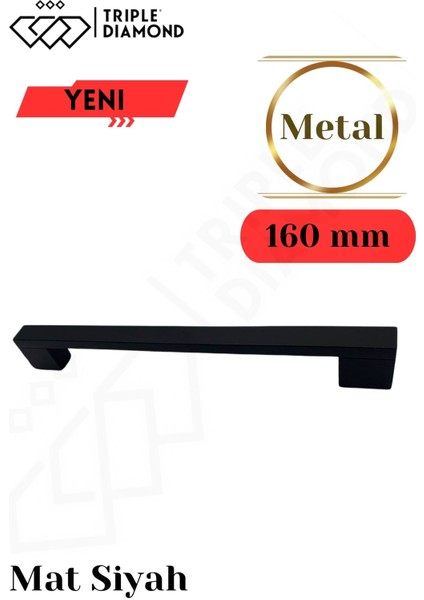 160 mm Metal Siyah Çekmece Kulpları Dolap Mutfak Mobilya Kulpu 1 Adet ( 16.2 cm ) fiyatları