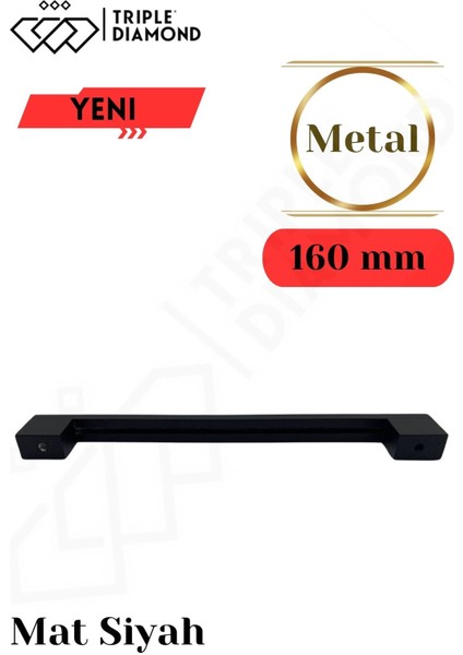 160 mm Metal Siyah Çekmece Kulpları Dolap Mutfak Mobilya Kulpu 1 Adet ( 16.2 cm ) modelleri