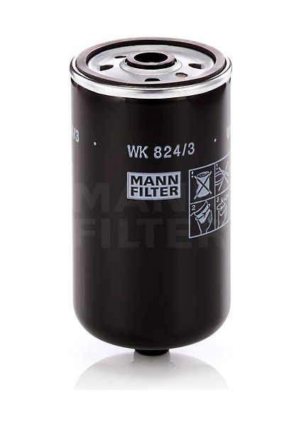 Mazot Filtre Rio 2 Sorento 1-2 Accent 3 Starex Getz Santa Fe I30 I40 1,4/1,5/1,6/2,0/2,2 Crdi WK824/3 Mann